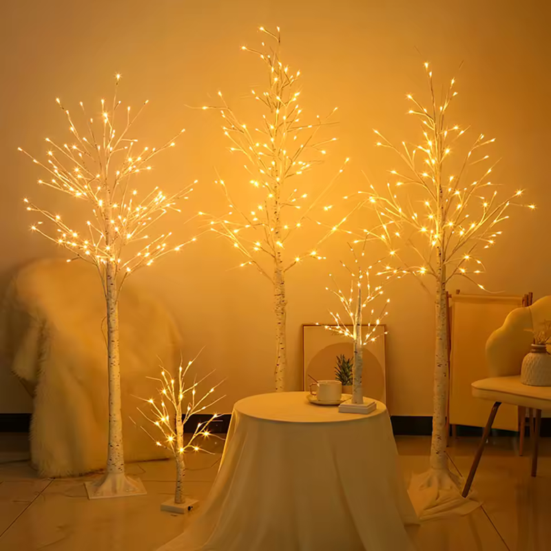 Árvore de Bétula LED Brilhante - Toque Mágico para sua Decoração e Eventos