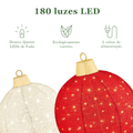 Esfera Enfeites de Natal para áreas externas e internas - 180 luzes LED - 8 funções de iluminação