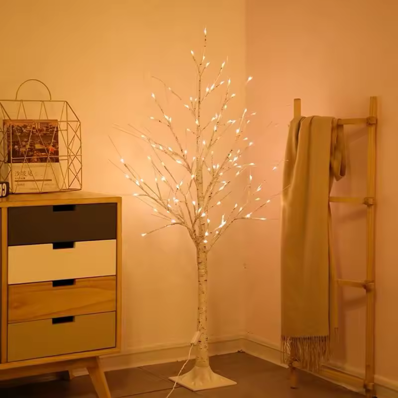 Árvore de Bétula LED Brilhante - Toque Mágico para sua Decoração e Eventos