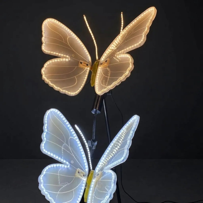 Borboleta De Led 40cm C/ Movimento Nas Asas Decoração Bivolt